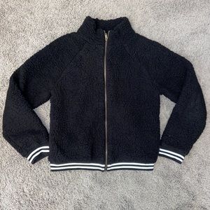 Fuzzy zip up jacket
